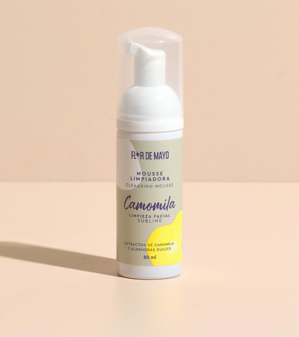 Mini Mousse Limpiadora de Camomila 50ml Formato Viaje FLOR DE MAYO