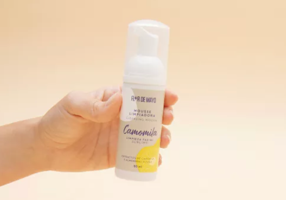 Mini Mousse Limpiadora de Camomila 50ml Formato Viaje FLOR DE MAYO